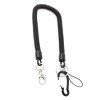 Unique Bargains Carabiner Hook Stretchy Coil Keyring Strap w Lobster Clasp Black - 4 of 4