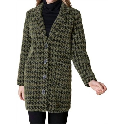 Women's Chenille Houndstooth Car Coat - habitat