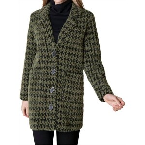 Women's Chenille Houndstooth Car Coat - habitat - 1 of 3