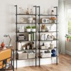 Tangkula 2 PCS 6-tier Ladder Shelf 72 Inches Industrial Wall Mounted Bookshelf - 2 of 4