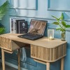 Nordlys 2-Door Ash Wood Desk Classic Style Bedroom - 3 of 4