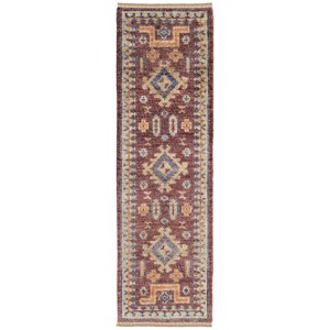 Fillmore Traditional Geometric Red/Green/Blue Area Rug - 1 of 4