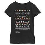 Girl's Nintendo Ugly Christmas Super Mario Happy Holidays T-Shirt