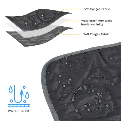 Small Black and Dark Gray Waterproof Outdoor Pet Blanket