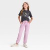 Girls' Short Sleeve 'Seville' Oversized Graphic T-Shirt - Cat & Jack™ Dark Gray - 3 of 3