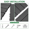 9 PCS heavy-duty & recyclable Wood-Plastic Interlocking Deck Tiles 11.8" x 11.8"- Waterproof Outdoor and Indoor Flooring for Patio - 4 of 4