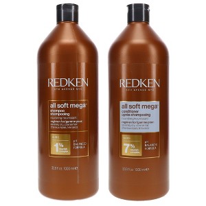 Redken All Soft Mega Shampoo & Conditioner, 33.8 oz COMBO PACK - 1 of 3