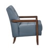 CAVINAS Leather Upholstered Accent Chair,Modern Arm Chairs with Solid Wood Arms and Legs for Bedroom,Reading Room - 4 of 4