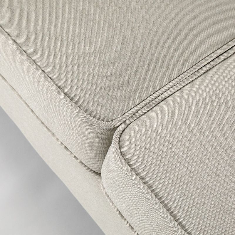 Hana Modern Linen Fabric Loveseat with Armrest Pockets Sand Gray - Mellow, 4 of 8