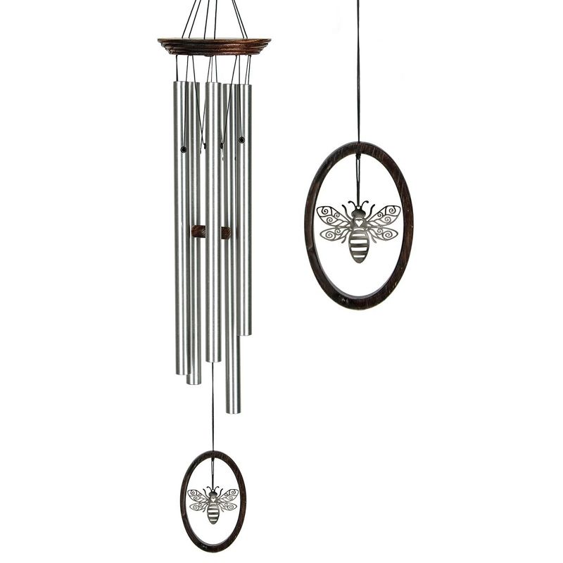 Woodstock Wind Chimes Signature Collection, Wind Fantasy Chime, 24'' Silver Wind Chime, 4 of 11