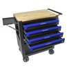 Syemin Tool Boxes and Totes, Mobile Storage with Wheels and Drawers, Rolling Lockers for Heavy Metal Tool Mechanics Storage, Blue, 26.9"*17.9"*28.5" - 3 of 4