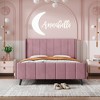 Full Size Upholstered Platform Bed with Headboard - 2 of 4