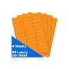 JAM Paper Laser/Inkjet Address Labels 1" x 2 5/8" Neon Orange 30 Labels/Sheet 4 Sheets/Pack - 2 of 4