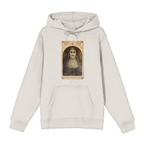The Nun Scary Demon Face Woman Adult Long Sleeve Hoodie - 1 of 3