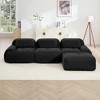 Oversized 117.3" Corduroy Modular L-Shaped Sectional Sofa with Ottoman, 4-Piece Free combination, Pet-Friendly, No Assembly Required - 3 of 4