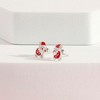 Girls' Christmas Santa Standard Sterling Silver Earrings - In Season Jewelry - 4 of 4