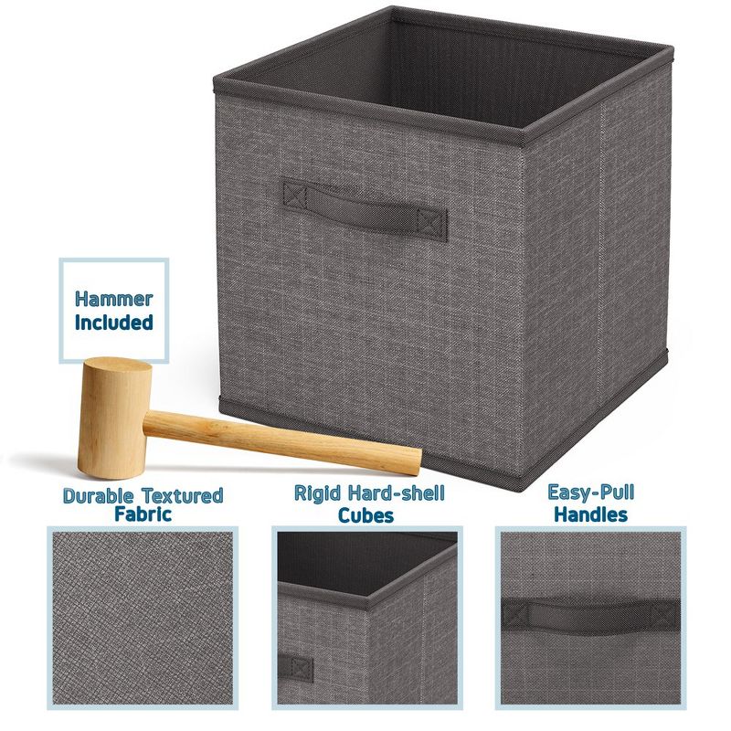 Nestl Cube Storage Organizer with DIY Shelf and Fabric Storage Bins, 5 of 9