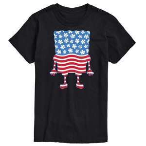 Men's - SpongeBob SquarePants - Silhouette Stars Stripes Short Sleeve Graphic T-Shirt - 1 of 4