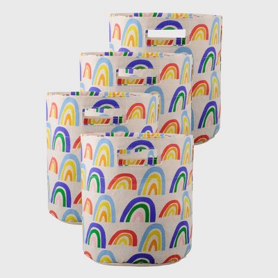 4ct Kids' Collapsible Storage Bins Rainbow Print - Bullseye's Playground™