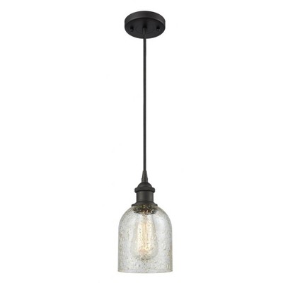 Caledonia - 1 Light Cord Hung Mini Pendant In Industrial Style-10 Inches Tall and 5 Inches Wide