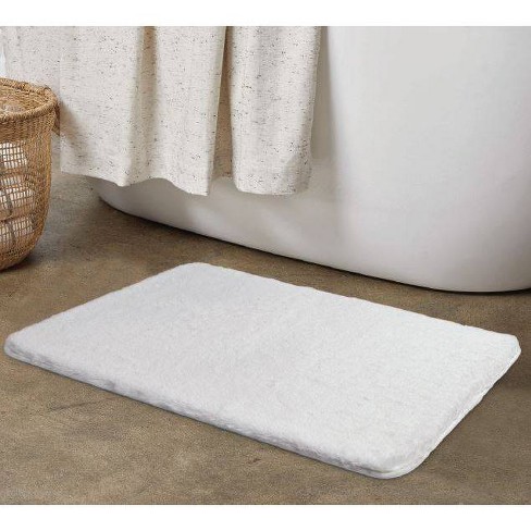 Microfiber Memory Foam Bathmat – Oversized Padded Nonslip Accent Rug for  Bathroom, Kitchen, Laundry Room, Wave Pattern by Somerset Home (White)