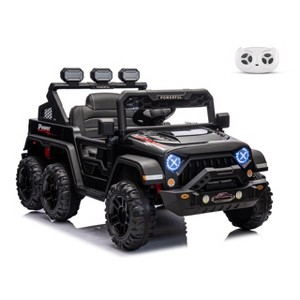 24V 6-Wheel Kids Ride On Car, 4WD Switchable Electric Vehicles, Remote Control, 3 Speeds, Bluetooth & LED Lights - 1 of 4