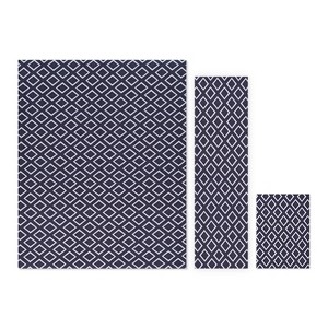 Foss Floors 3pk Gemstone Indoor/Outdoor Rug Runner Mat Gray/White: Machine Made Polyester, Quick Dry, Stain-Resistant - 1 of 4
