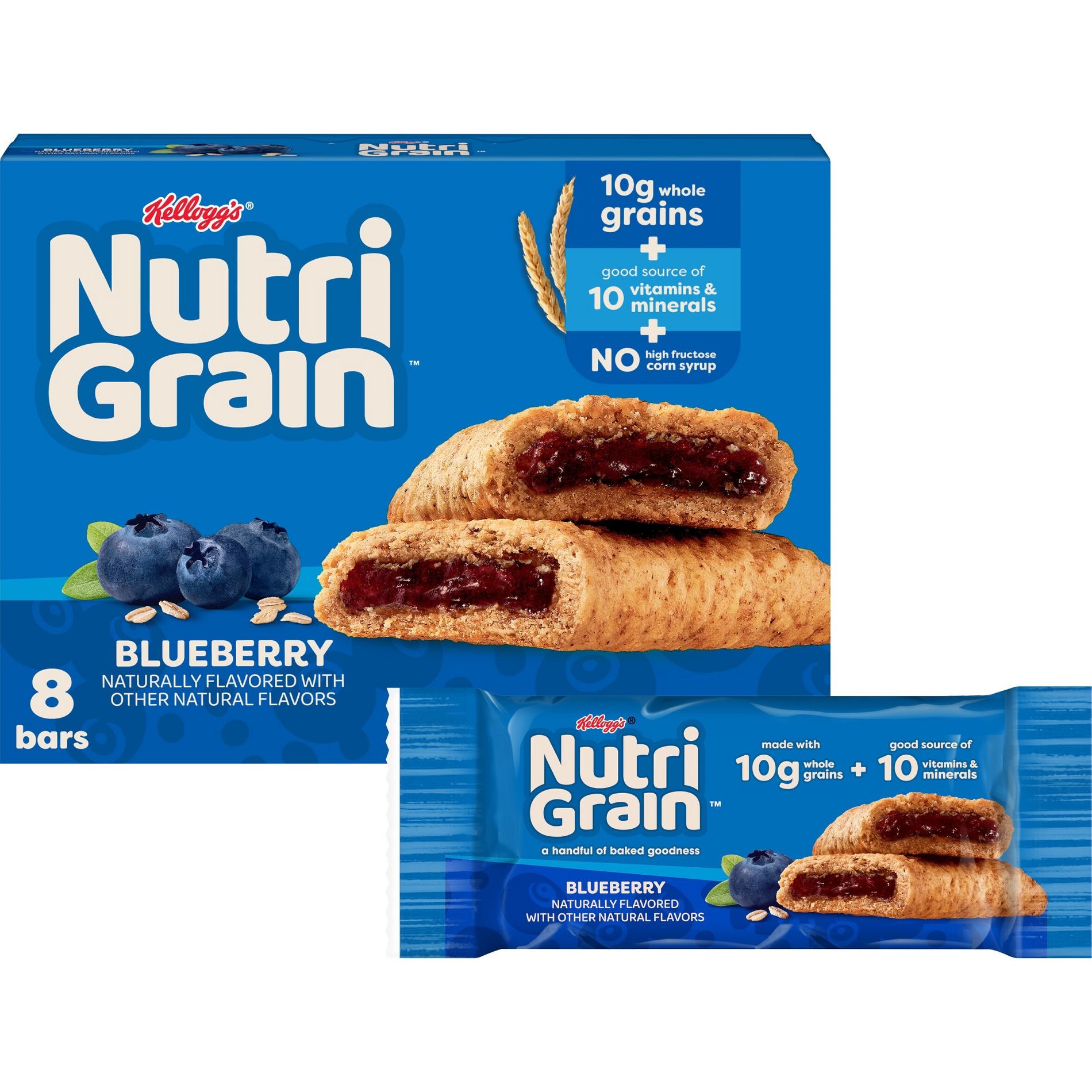 Nutri-Grain Blueberry Soft Baked Breakfast Bars - 8ct/10.4oz