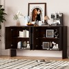 4-Door Large Vintage Storage Sideboard With Adjustable Shelves And Long Handles - 3 of 4