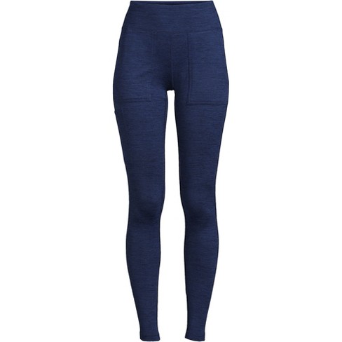 Lands' End Women's Active High Impact Fleece Lined Pocket Leggings - Small  - Deep Sea Navy : Target