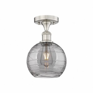 Athens Deco Swirl - 1 Light Semi-Flush Mount In Industrial Style-11.5 Inches Tall and 7.5 Inches Wide - 1 of 1