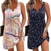 Ekouaer 2 Pack Nightgowns for Women Sleeveless Sleep Dress Tank Sleepshirt Chemise V Neck Sleepwear - 4 of 4