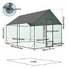 Artloge New Upgraded Extra Large Metal Chicken Coop Walk-in Poultry Cage Hen House with Rust-proof Tubes & Oxford Full Cover Top & High Entrance - 2 of 4