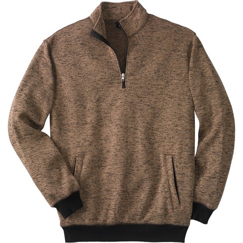Kingsize Men's Big & Tall Quarter Zip Sweater Fleece - Tall - L