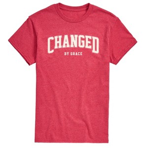 Men's - Instant Message - Changed By Grace Collegiate Short Sleeve Graphic T-Shirt - 1 of 4