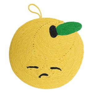 Unique Bargains Cat Scratch Pad with Lemon Pattern for Indoor Outdoor Yellow - 1 of 4
