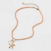 Seedbead Starfish Charm Pendant Necklace - A New Day™ Peach Orange - 3 of 4