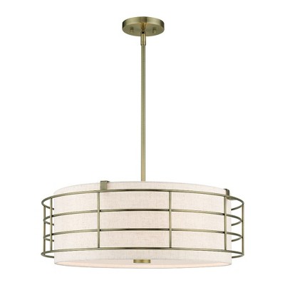 Livex Lighting Blanchard 5 - Light Pendant in  Antique Brass