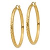 Black Bow Jewelry 3.5mm, 14k Yellow Gold Diamond-cut Hoops, 46mm (1 3/4 Inch) - 2 of 4