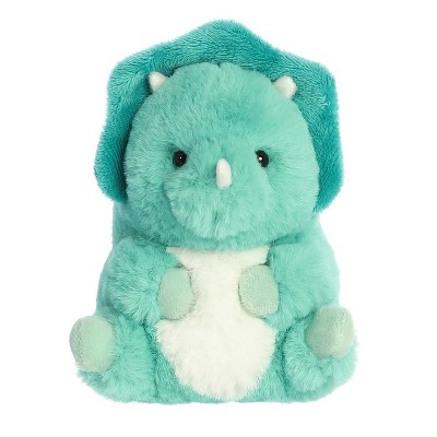 Aurora Mini Teya Triceratops Rolly Pet Round Stuffed Animal Blue 5.5 ...