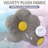 Butterfly Craze Daisy Lounge Flower Pillow - Medium 20 Inches, Cozy & Stylish Floor Cushion - Plush Microfiber, Gray - 4 of 4