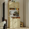 Famapy Tall Kitchen Pantry Cabinet Microwave Shelf and Storage Drawers Coffee Bar Cabinet Buffet Hutch Cabinet Sideboard - 2 of 4