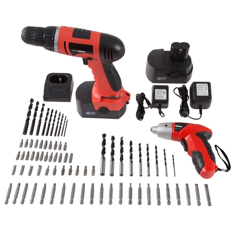 Fleming Supply Cordless Drill and 3.6V Driver Set - Red and Black, 2 of 6