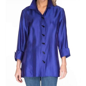 Women's Button Front and Back Top - Multiples - 1 of 3