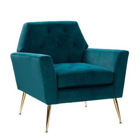 Velvet tufted online armchair