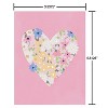 10ct Blank Spring Cards Floral Heart - 4 of 4