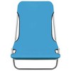 vidaXL Folding Sun Loungers 2 pcs Steel and Fabric Blue - 3 of 4