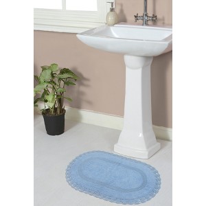 Hampton Crochet Collection Cotton Reversible Tufted Bath Rug - Home Weavers - 1 of 4