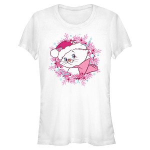 Juniors Aristocats Pinky Christmas Wreath Marie T Shirt - 1 of 4