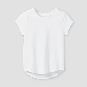 Toddler Girls' Solid Knit Short Sleeve T-Shirt - Cat & Jack™ - 1 of 3